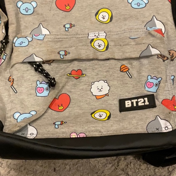 BT21 Grey Pattern Backpack - Picture 4 of 8
